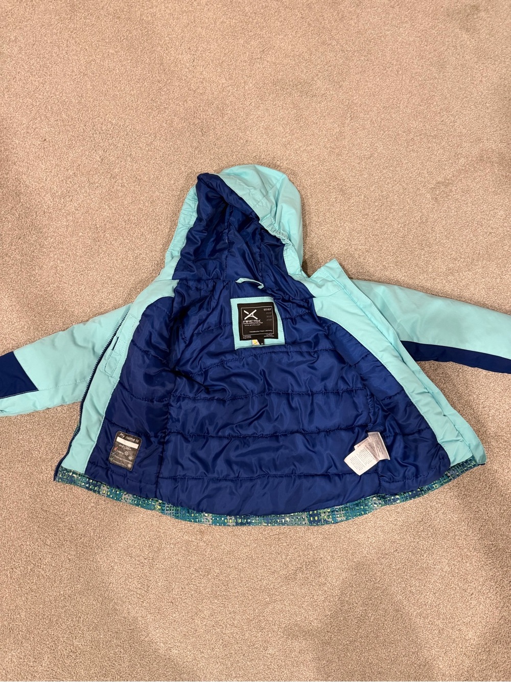 Arctix Light Blue Kids' Ski Jacket & Snow Pants Set with Navy Accents - Picture 2 of 5